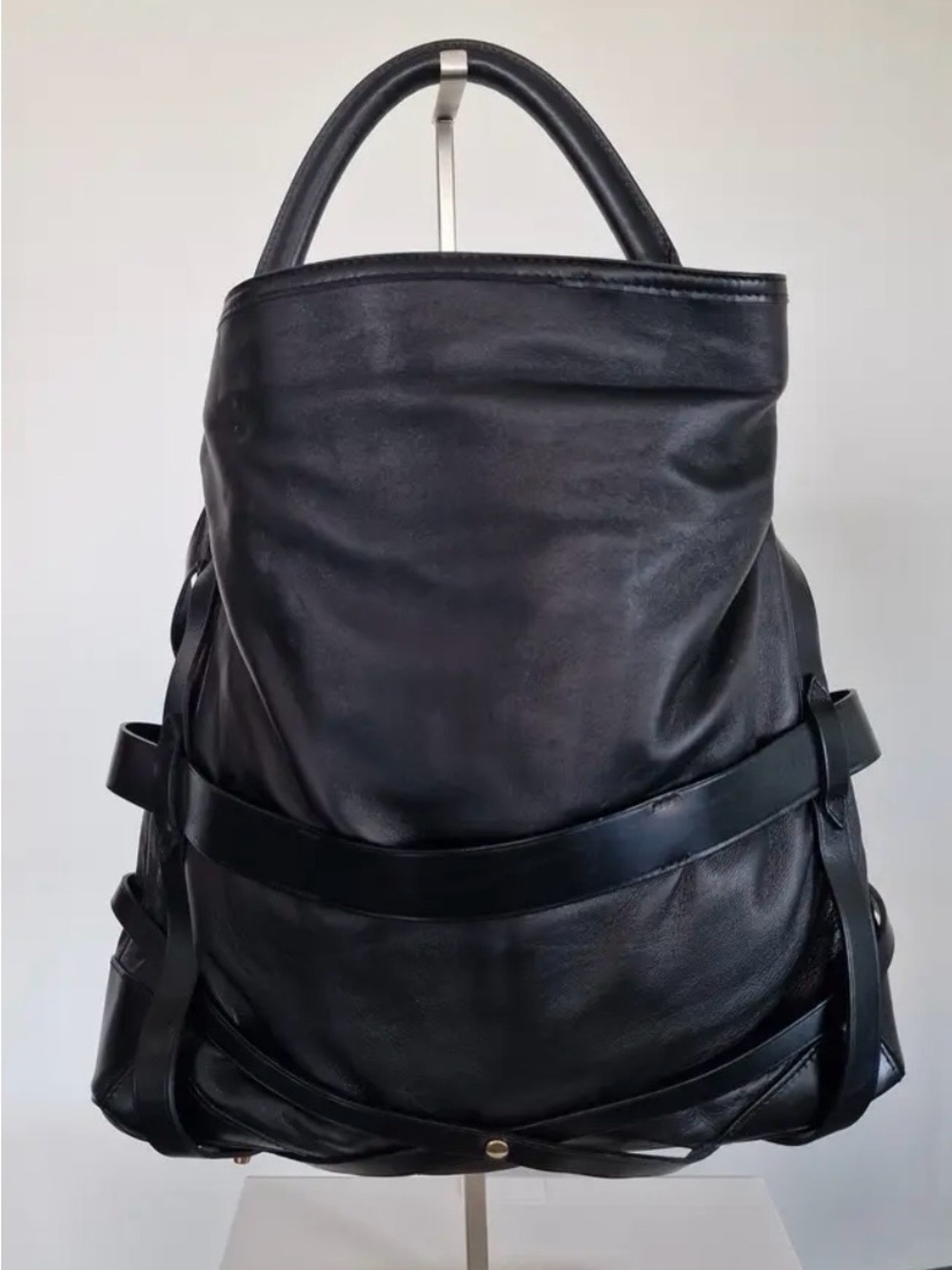Burberry black leather tote shoulder bag - Picture 2 of 16